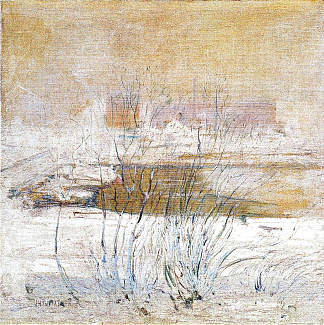 冬季的桥梁 Bridge in Winter (1901)，约翰·亨利·特瓦克特曼