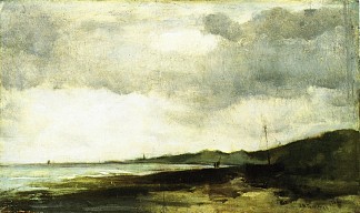 海岸景观 Coastal View (1882)，约翰·亨利·特瓦克特曼