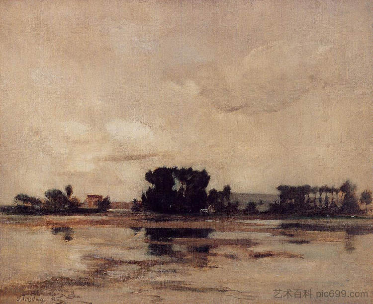 伊塘(又称池塘) Etang (also known as The Pond) (c.1884),约翰·亨利·特瓦克特曼