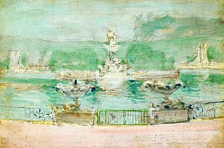 喷泉，世界博览会 Fountain, World’s Fair (c.1894)，约翰·亨利·特瓦克特曼