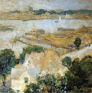 格洛斯特港 Gloucester Harbor (c.1900)，约翰·亨利·特瓦克特曼