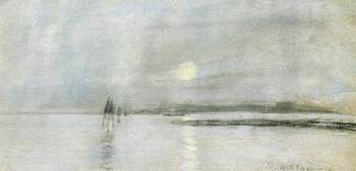 月光， 佛兰德斯 Moonlight, Flanders (c.1885)，约翰·亨利·特瓦克特曼