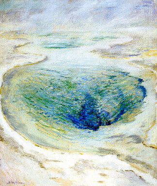 牵牛花游泳池，黄石公园 Morning Glory Pool, Yellowstone (c.1895)，约翰·亨利·特瓦克特曼