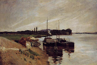 塞纳河口 Mouth of the Seine (1884)，约翰·亨利·特瓦克特曼