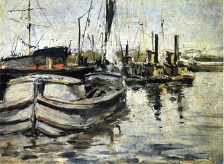 纽约港 New York Harbor (c.1879)，约翰·亨利·特瓦克特曼