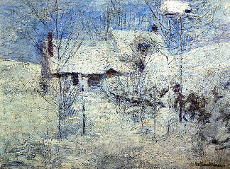 白雪皑皑 Snowbound (c.1895 – 1900)，约翰·亨利·特瓦克特曼