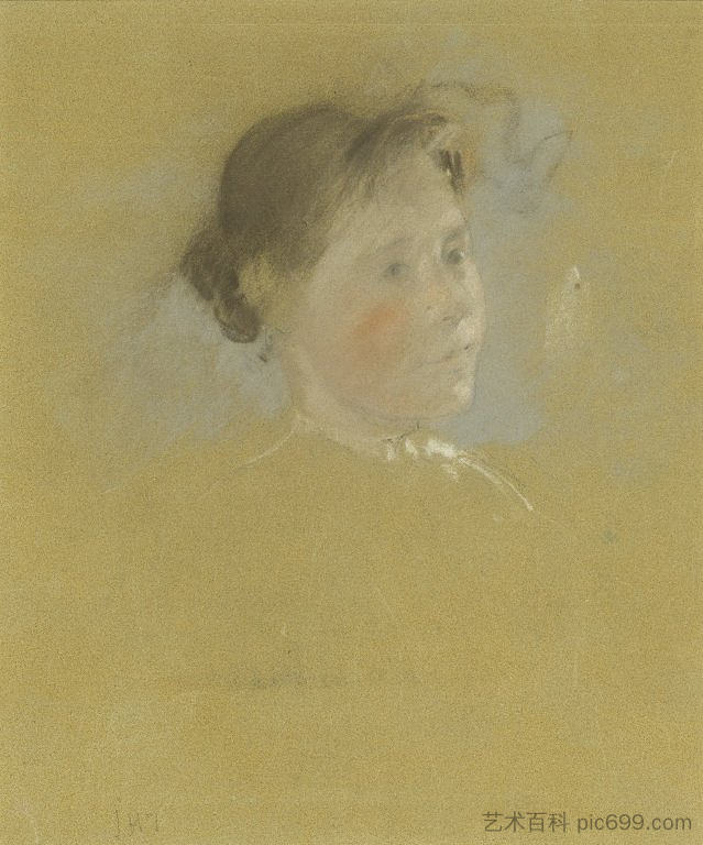 头部研究 Study of a Head (c.1888 - c.1895)，约翰·亨利·特瓦克特曼