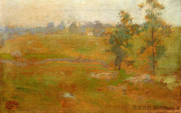 夏季景观 Summer Landscape (1897 - 1899),约翰·亨利·特瓦克特曼