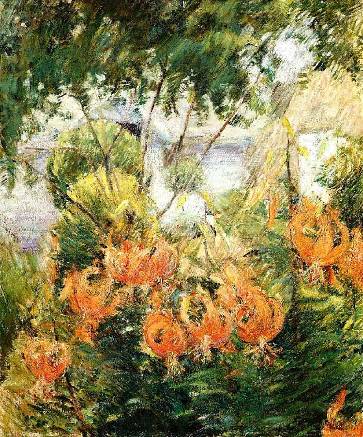 虎百合 Tiger Lilies (c.1896 - c.1899)，约翰·亨利·特瓦克特曼