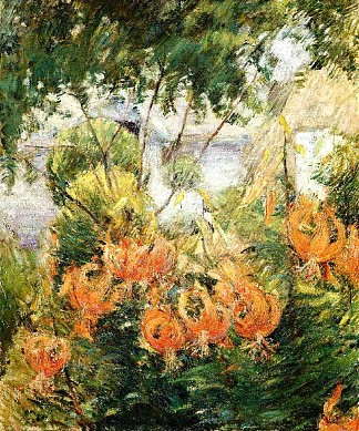 虎百合 Tiger Lilies (c.1896 – c.1899)，约翰·亨利·特瓦克特曼