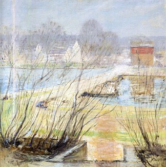 从华立之家看 View from the Holley House (c.1901)，约翰·亨利·特瓦克特曼