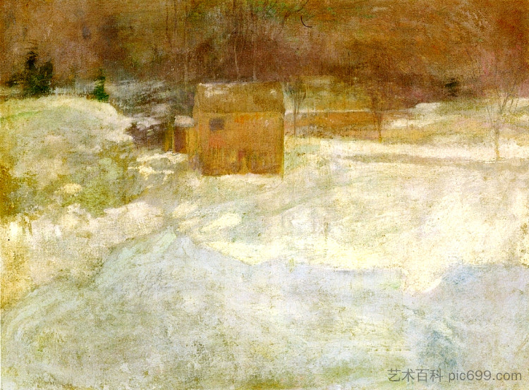 冬季景观 Winter Landscape (c.1890 - c.1894)，约翰·亨利·特瓦克特曼