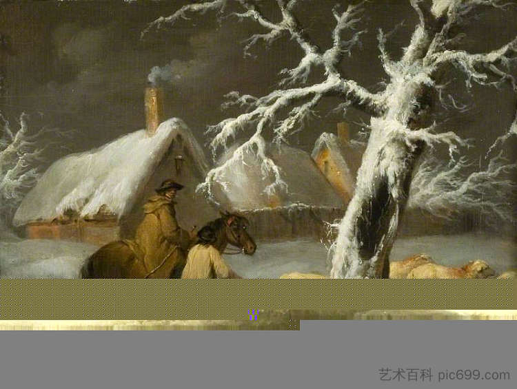 冬季景观 Winter Landscape (1882)，约翰·亨利·特瓦克特曼