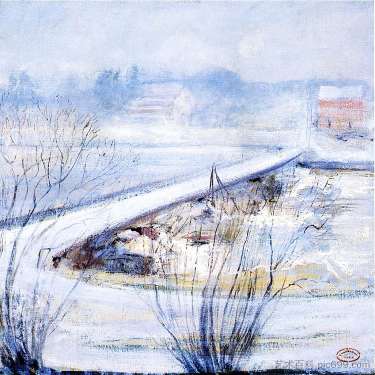 冬 Winter (c.1898),约翰·亨利·特瓦克特曼