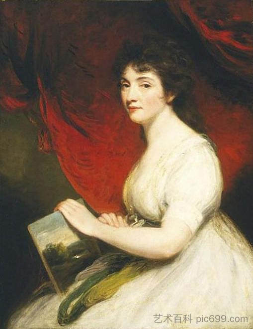 玛丽·林伍德小姐 Miss Mary Linwood (1800)，约翰·霍普纳