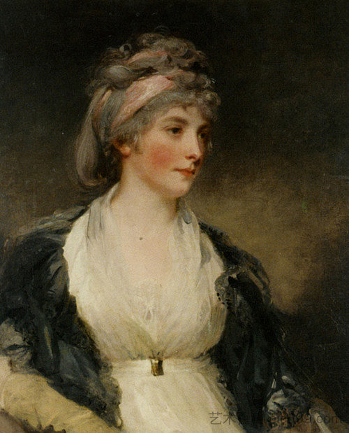 Boveridge Dorset的Harriet Brouncker的肖像 Portrait of Harriet Brouncker of Boveridge Dorset，约翰·霍普纳