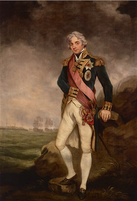 霍雷肖的肖像，第一代纳尔逊子爵 Portrait of Horatio, 1st Viscount Nelson (c.1805)，约翰·霍普纳