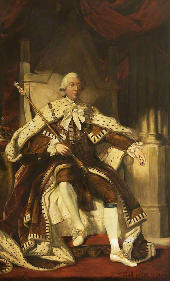 乔治三世（1738-1820）（复制于约书亚·雷诺兹） George III (1738–1820) (copy after Joshua Reynolds)，约翰·杰克逊