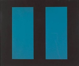 无题（蓝色垂直线） Untitled (Blue Vertical Lines) (1963)，约翰·麦克劳克林