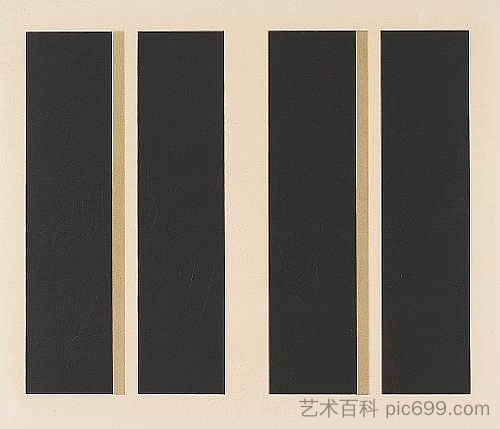 无题（垂直线） Untitled (Vertical Lines) (1963)，约翰·麦克劳克林