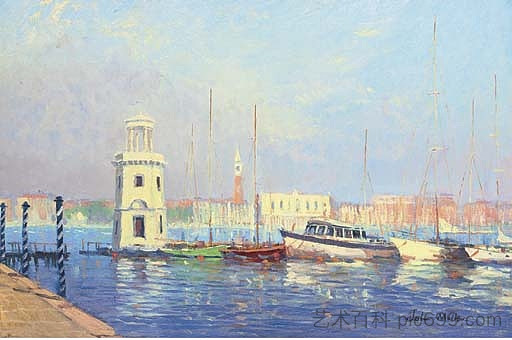 从圣乔治码头看 View from St. Giorgio Marina，约翰·米勒