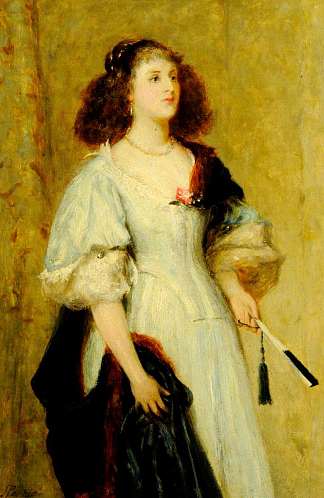 十七世纪的淑女 A Lady of the Seventeenth Century (1877)，约翰·比蒂