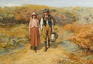 我带着她的挤奶桶去田里 To the Fields I Carried Her Milking Pails (1872)，约翰·比蒂