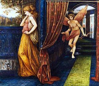 丘比特和普赛克 Cupid and Psyche (c.1880)，约翰·拉达姆·斯宾塞·斯坦霍普