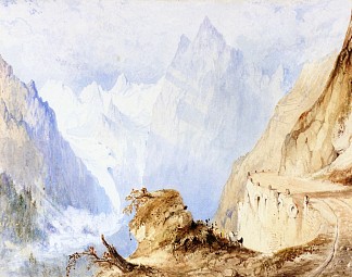 阿尔卑斯山的景色 A View in the Alps (1835)，约翰·罗斯金