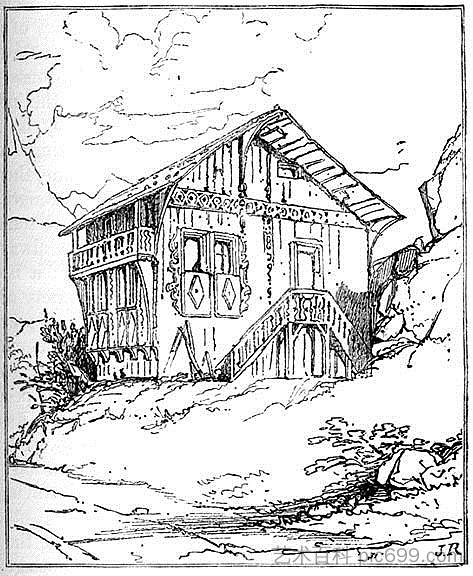 阿尔特多夫附近的小屋 Cottage near Altdorf (1835)，约翰·罗斯金