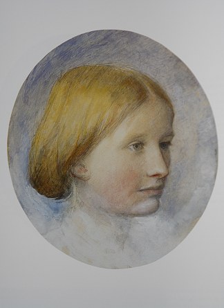 玫瑰拉图什的肖像 Portrait of Rose La Touche (1861)，约翰·罗斯金