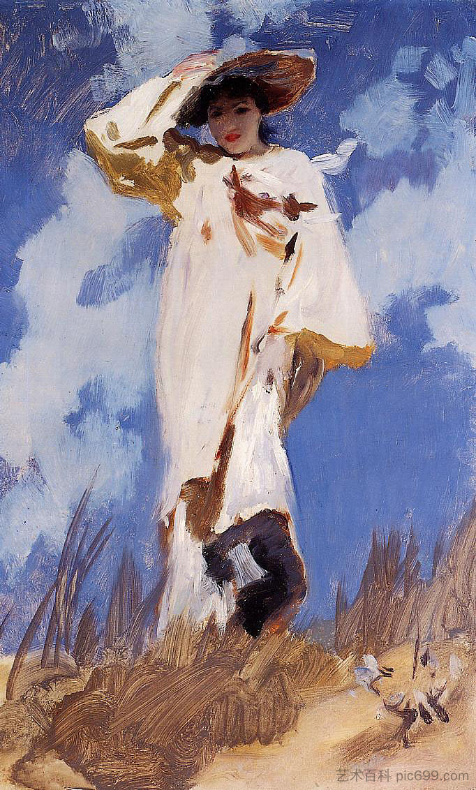 一阵风 A Gust of Wind (c.1886 - c.1887)，约翰·辛格·萨金特