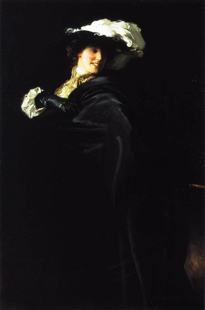 A Vele Gonfie(又名Ena Wertheimer) A Vele Gonfie (also known as Ena Wertheimer) (1904),约翰·辛格·萨金特