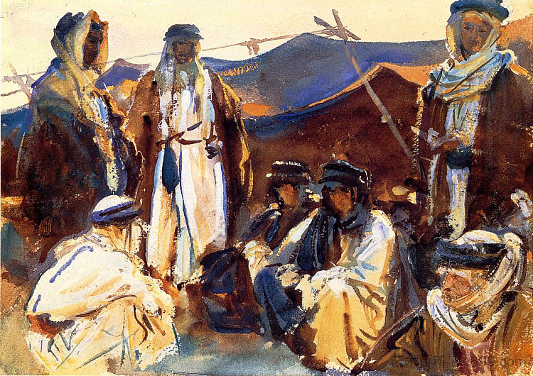 贝都因人营地 Bedouin Camp (1905 - 1906)，约翰·辛格·萨金特