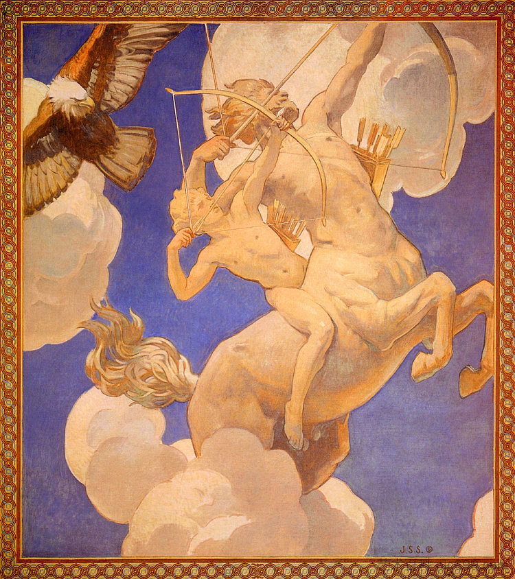 凯龙和阿喀琉斯 Chiron and Achilles (1921)，约翰·辛格·萨金特