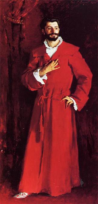 波齐博士在家 Dr. Pozzi at Home (1881)，约翰·辛格·萨金特