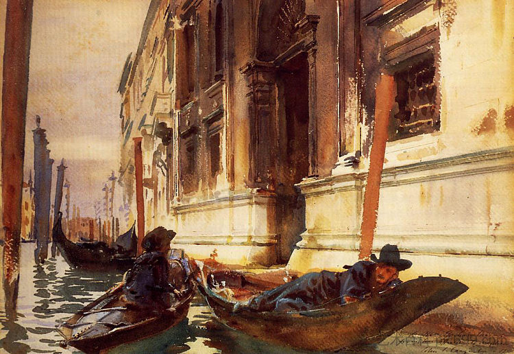 贡多利尔的午睡 Gondolier's Siesta (1905)，约翰·辛格·萨金特