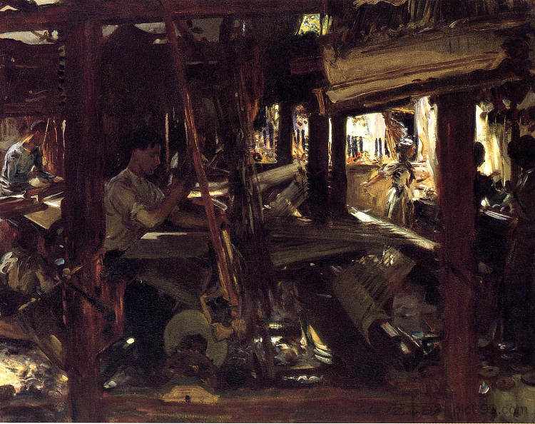 格拉纳达。织布工 Granada. The Weavers (1912)，约翰·辛格·萨金特