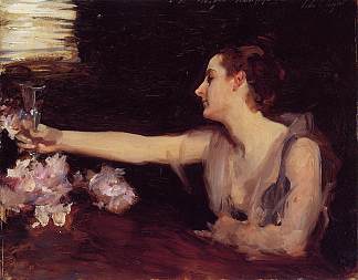 高特罗夫人喝祝酒词 Madame Gautreau Drinking a Toast (1882 – 1883)，约翰·辛格·萨金特