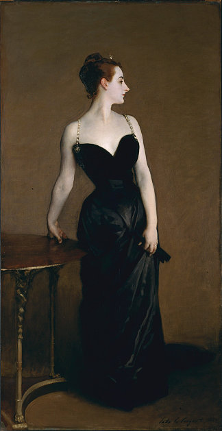 X夫人（又名皮埃尔·高特罗夫人） Madame X (also known as Madame Pierre Gautreau) (1884)，约翰·辛格·萨金特