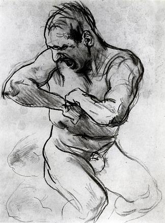 男人尖叫（也称为地狱研究） Man Screaming (also known as Study for Hell) (c.1895)，约翰·辛格·萨金特