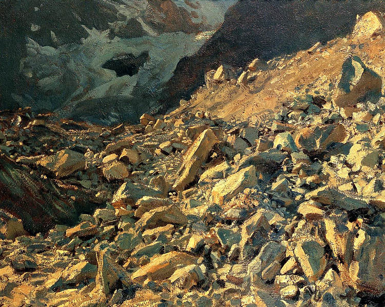 冰碛 Moraine (c.1908 - c.1909)，约翰·辛格·萨金特