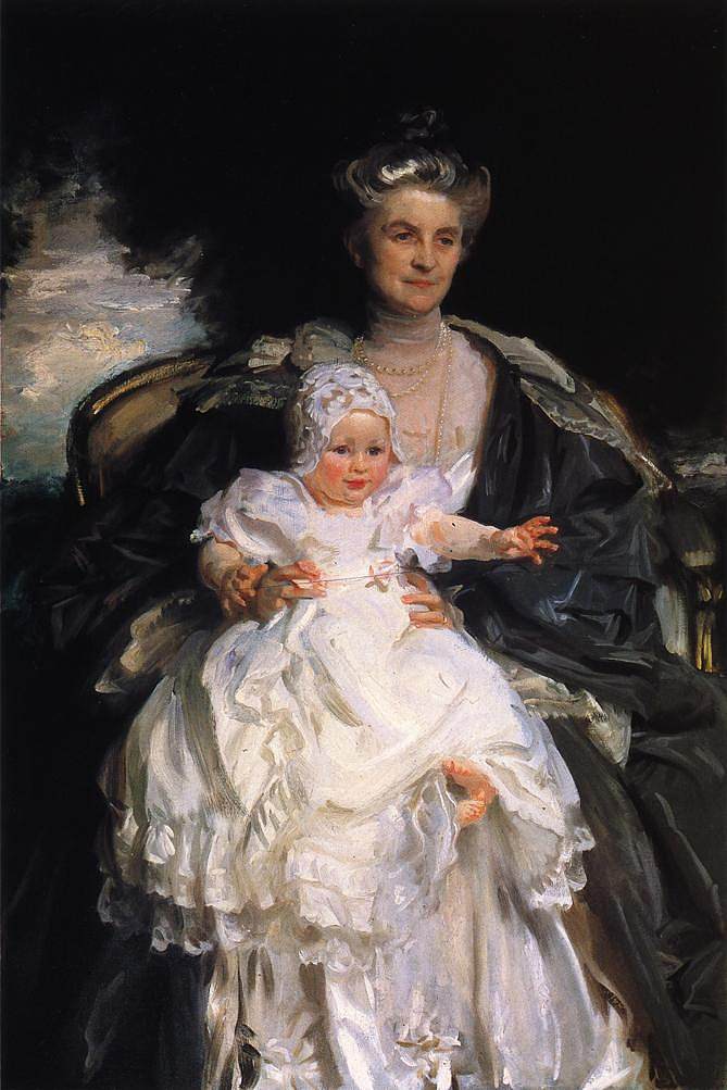 亨利·菲普斯夫人和她的孙子温斯顿 Mrs. Henry Phipps and Her Granson Winston (1907)，约翰·辛格·萨金特