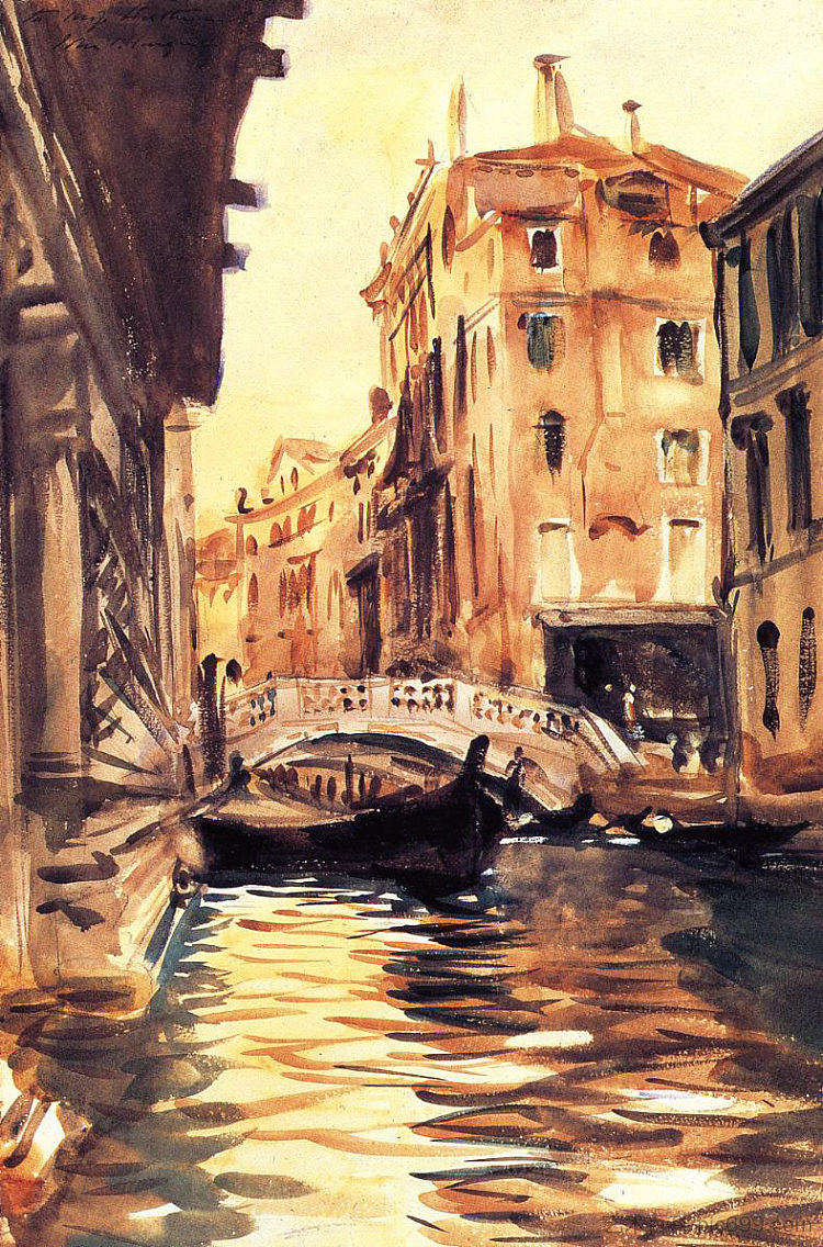 教区桥 Ponte della Canonica (c.1903),约翰·辛格·萨金特