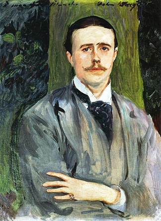 雅克-埃米尔·布兰奇的肖像 Portrait of Jacques-Emile Blanche (c.1886)，约翰·辛格·萨金特