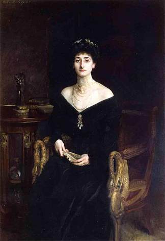 欧内斯特·G·拉斐尔夫人的肖像，nee Florence Cecilia Sassoon Portrait of Mrs. Ernest G. Raphael, nee Florence Cecilia Sassoon (1905)，约翰·辛格·萨金特