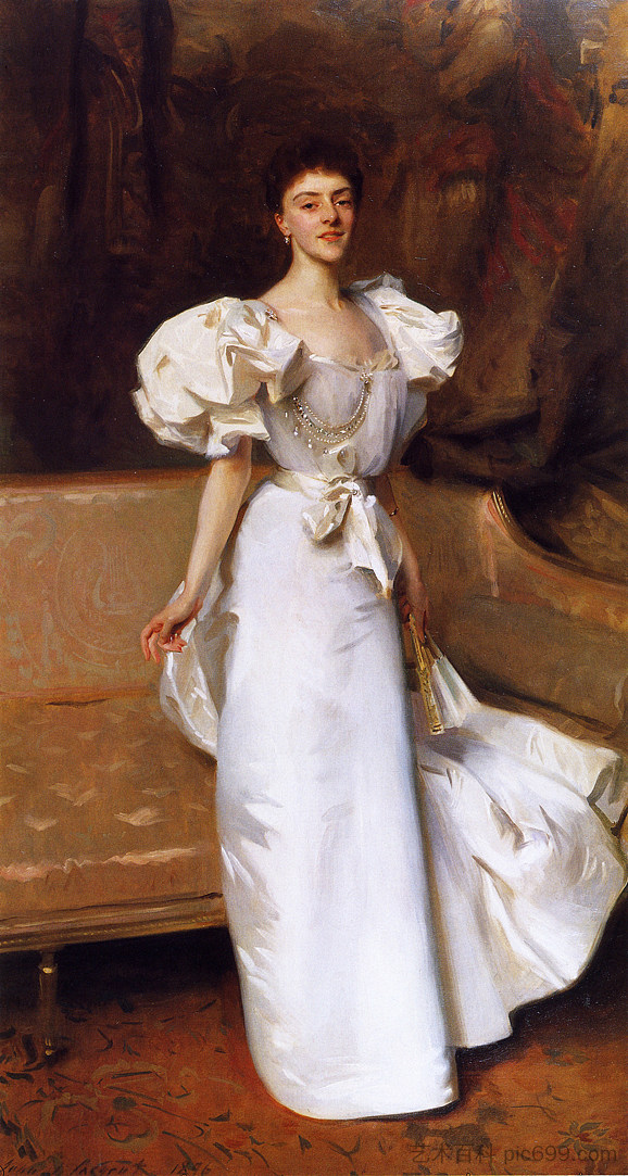 克拉里·奥尔德林根伯爵夫人的肖像 Portrait of the Countess of Clary Aldringen (1896),约翰·辛格·萨金特