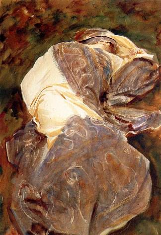 斜倚图 Reclining Figure (c.1908)，约翰·辛格·萨金特