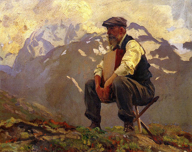 侦察 Reconnoitering (c.1911)，约翰·辛格·萨金特