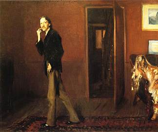 罗伯特·路易斯·史蒂文森和他的妻子 Robert Louis Stevenson and his wife (1885)，约翰·辛格·萨金特